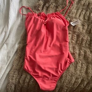 pink old navy keyhole once piece swimsuit